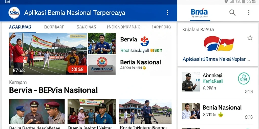 Tampilan antarmuka aplikasi Berita Nasional 8768 yang informatif dan menarik.