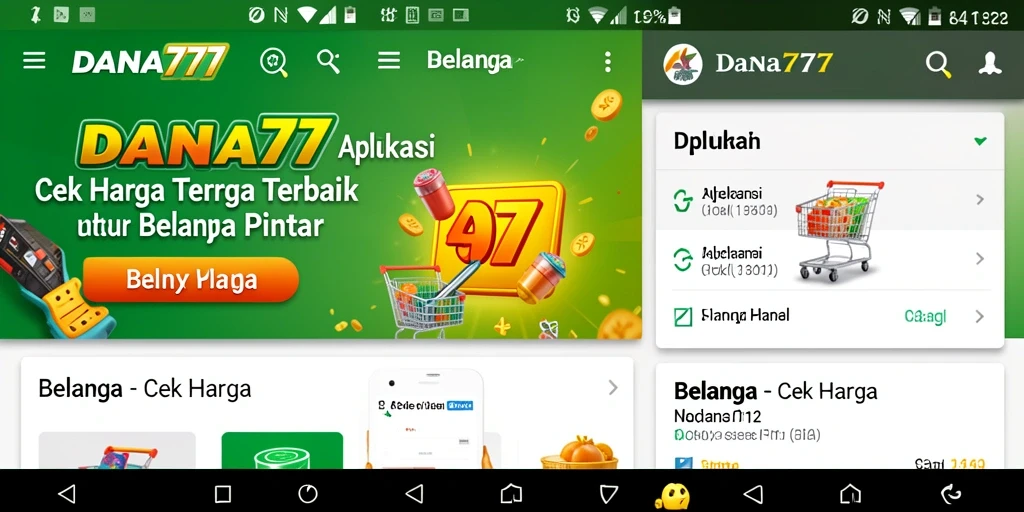 Tampilan antarmuka DANA777 yang memudahkan pemesanan produk harga.