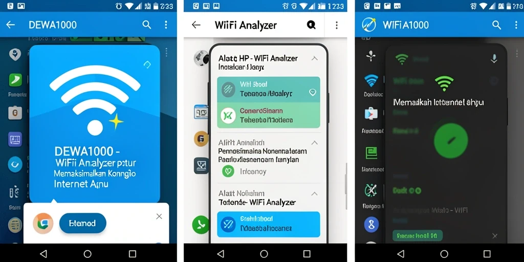 Antarmuka DEWA1000 menunjukkan analisis jaringan WiFi yang jelas dan informatif.