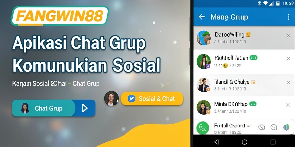 Antarmuka FANGWIN88 yang menarik dengan fitur chatting grup.