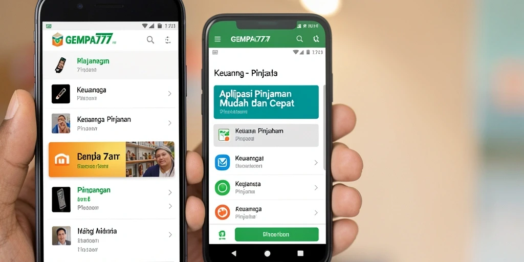 Tampilan antarmuka <strong>GEMPA777</strong> yang sederhana dan intuitif untuk pengajuan pinjaman.