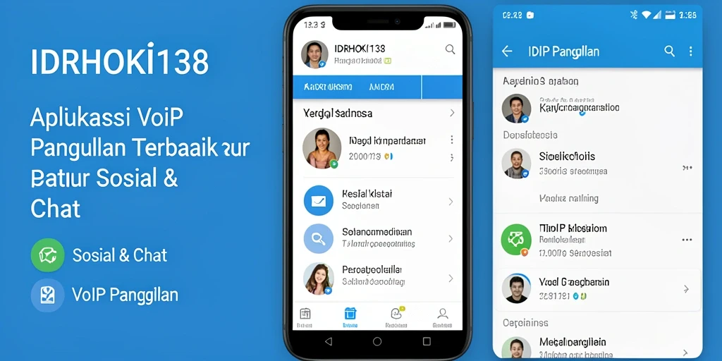 Antarmuka aplikasi VoIP Panggilan IDRHOKI138 yang menarik dan fungsional.