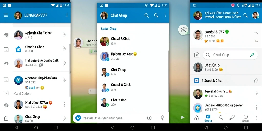 Antarmuka LENGKAP777 untuk chat grup yang user-friendly.