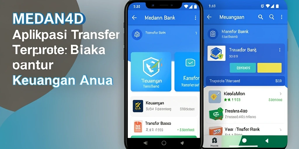 Tampilan antarmuka aplikasi MEDAN4D untuk transfer bank.