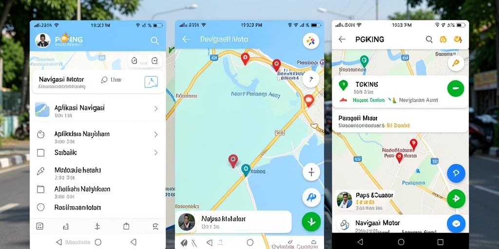Tampilan antarmuka PGKING yang memudahkan navigasi motor.