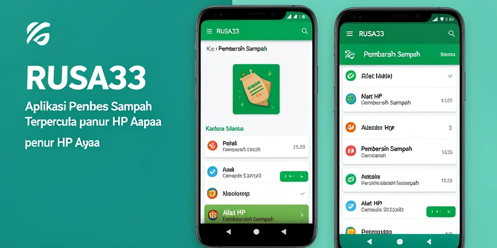 Antarmuka aplikasi RUSA33 yang sederhana dan efektif dalam membersihkan sampah.