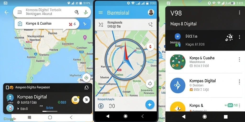 Tampilan antarmuka pengguna V98 yang sederhana dan informatif.